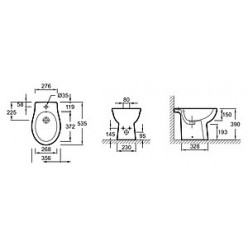 Биде напольное Jacob Delafon Patio EBB0002-00