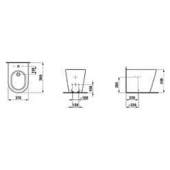 Биде напольное Laufen Kartell 8.3233.1.000.302.1