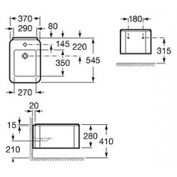 Биде подвесное Roca Element 357576000 с отверстием для смесителя