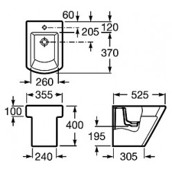 Биде напольное Roca Hall 357624000