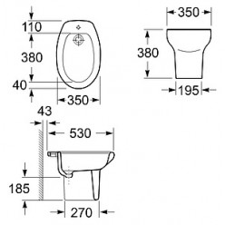 Биде напольное Roca Victoria 357390000