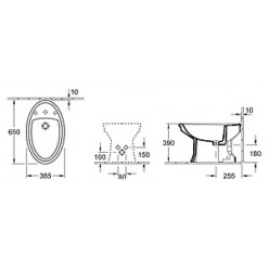 Биде напольное Villeroy & Boch Amadea 7485 00R1 alpin