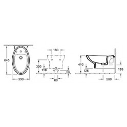 Биде подвесное Villeroy & Boch Amadea 7E86 B0R1 alpin