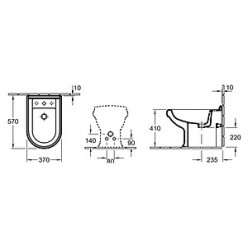 Биде напольное Villeroy & Boch Hommage 7442 00R1 alpin