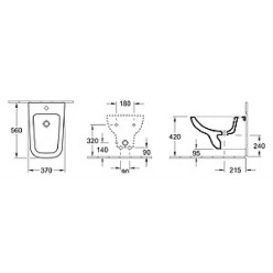 Биде подвесное Villeroy & Boch Joyce 5407 0001 alpin