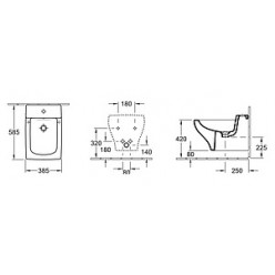 Биде подвесное Villeroy & Boch La Belle 5427 00 R1 alpin