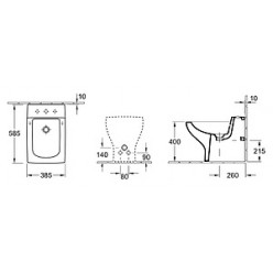 Биде напольное Villeroy & Boch La Belle 5447 00R1 alpin