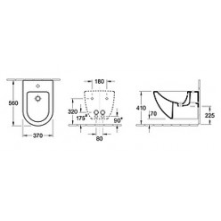 Биде подвесное Villeroy & Boch Subway 2.0 5400 00R1 alpin