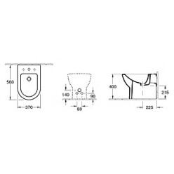 Биде напольное Villeroy & Boch Subway 7410 0001 alpin