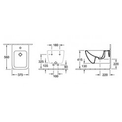 Биде подвесное Villeroy & Boch Venticello 4411 00R1 alpin