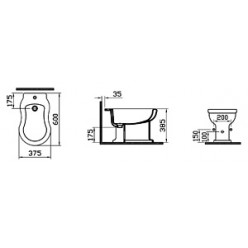 Биде напольное VitrA Efes 6597B003