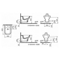 Биде подвесное VitrA Retro 5165B003