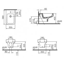 Биде подвесное VitrA Water Jewels 4329B003