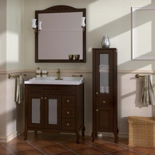 Набор мебели для ванной комнаты "Флоренция Квадро-80" (массив ясеня)