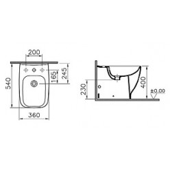 Биде напольное VitrA Shift 4398B003