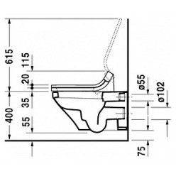 Унитаз подвесной Duravit DuraStyle 2537590000 с биде и феном