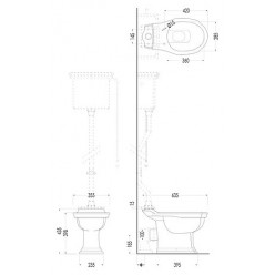 Унитаз Devon&Devon Westminster с высоким бачком