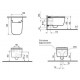 Унитаз подвесной VitrA V-Care 5674B003-6104 со встроенным феном