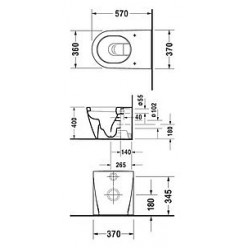 Унитаз приставной Duravit Starck 2 2128090000