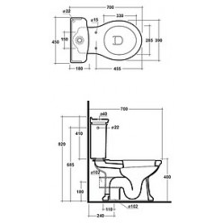 Унитаз-компакт Olympia Impero 0411T71