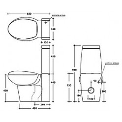 Унитаз-компакт Hidra Ceramica Tao белый