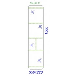 Шкаф-пенал Aqwella Аликанте 35 зеркальный