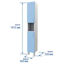 Шкаф-пенал Triton Эко 30 голубой