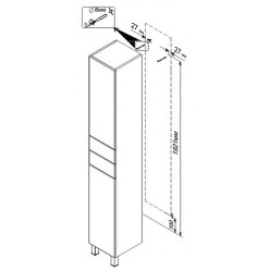 Шкаф-пенал Triton Диана 30 L с бельевой корзиной