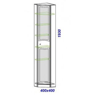 Шкаф-пенал Aqwella Барселона П45з угловой с зеркалом