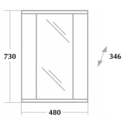 Зеркало-шкаф Onika Модерн 34.15У