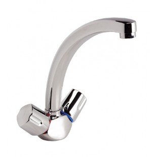 "Флора" смеситель для кухни, литой излив, хром