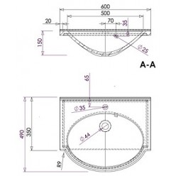 Тумба с раковиной Aquanet Лайн 60