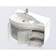 Тумба с раковиной Aquanet Сопрано 2-95 белая L