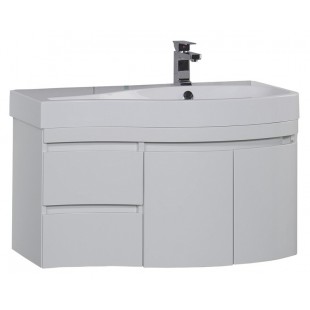 Тумба с раковиной Aquanet Сопрано 2-95 белая R