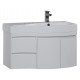 Тумба с раковиной Aquanet Сопрано 2-95 белая R