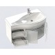 Тумба с раковиной Aquanet Сопрано 2-95 белая R