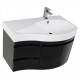 Тумба с раковиной Aquanet Сопрано 2-95 черная R