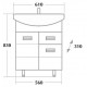 Тумба с раковиной Onika Балтика 60.12