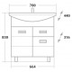 Тумба с раковиной Onika Балтика 70.12