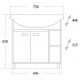 Тумба с раковиной Onika Гамма 75.10