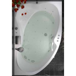 Акриловая гидромассажная ванна (форсунки Шампань) Капри (Capri) 170×110 левая