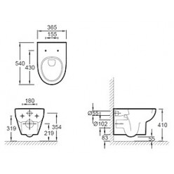 Комплект Jacob Delafon Odeon Up E5504-NF-M5 (E5504-NF+E4316-CP+E4764-00+8409K-00)