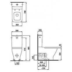 Унитаз-компакт Laufen Palace 2470.6