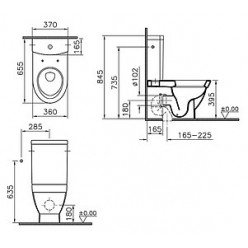 Унитаз-компакт VitrA Form 500 9730B003-1165 с микролифтом