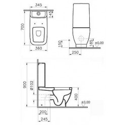 Унитаз-компакт VitrA Shift 9794B003-7200