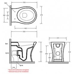 Унитаз приставной Olympia Formosa 03FO011