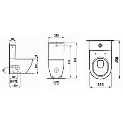 Унитаз-компакт Laufen Pro 8.2595.2.000.000.1