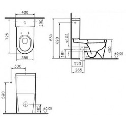 Унитаз-компакт VitrA Matrix 5140B003