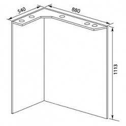 Зеркало Aquanet Корнер 80 L